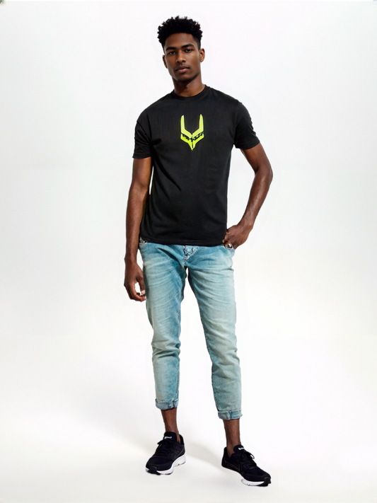 Oversize Fit Crew Neck black Short Sleeve T-Shirt Gray